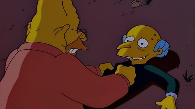 Wściekły Abe Simpson i jego marudzący wnuk w „Klątwie Latającej Diabloryby”
